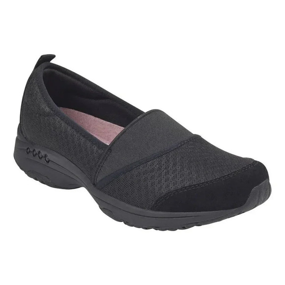 Easy Spirit Women's Twist Black Fabric Slip-On Sneakers Size 7 W (MSRP $69) - Picture 1 of 8